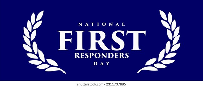 National First Responders Day Holiday concept. Template for background, banner, card, poster, t-shirt with text inscription