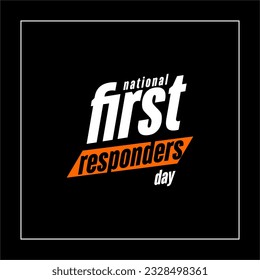 national first responders day, Holiday concept. Template for background, banner, card, poster, t-shirt with text inscription