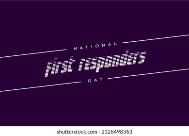 national first responders day, Holiday concept. Template for background, banner, card, poster, t-shirt with text inscription