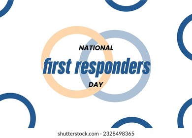 national first responders day, Holiday concept. Template for background, banner, card, poster, t-shirt with text inscription