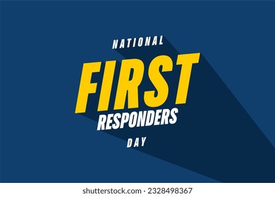 national first responders day, Holiday concept. Template for background, banner, card, poster, t-shirt with text inscription