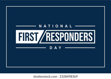 national first responders day, Holiday concept. Template for background, banner, card, poster, t-shirt with text inscription