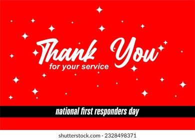 national first responders day, Holiday concept. Template for background, banner, card, poster, t-shirt with text inscription