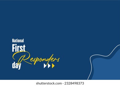 national first responders day, Holiday concept. Template for background, banner, card, poster, t-shirt with text inscription