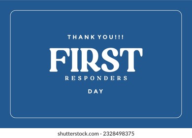 national first responders day, Holiday concept. Template for background, banner, card, poster, t-shirt with text inscription