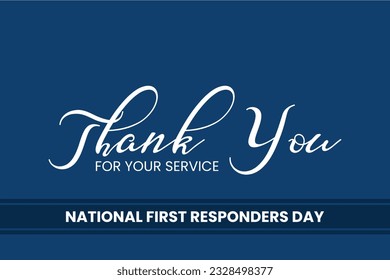 national first responders day, Holiday concept. Template for background, banner, card, poster, t-shirt with text inscription