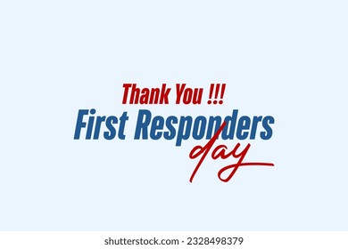 national first responders day, Holiday concept. Template for background, banner, card, poster, t-shirt with text inscription