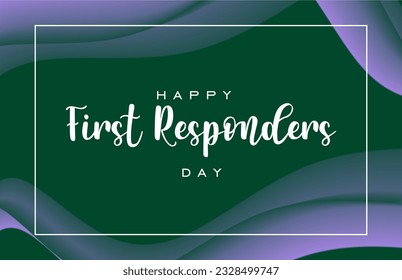 National First Responders Day, Holiday concept. Template for background, banner, card, poster, t-shirt with text inscription