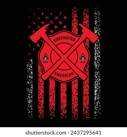 National First Responders.I Support First Responders.Distressed American Flag Firefighter Logo Symbol T Shirt,Poster,Backround Print Design Vector. svg