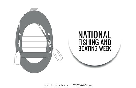 National Fishing and Boating Week. Design suitable for greeting card poster and banner