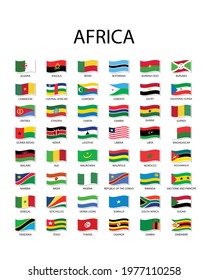 National flag in Africa, Vector waving design.