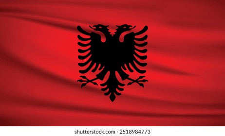 National Flag of Albania Background Illustration 4K	