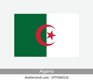 National Flag of Algeria. Algerian Country Flag. People's Democratic Republic of Algeria Detailed Banner. EPS Vector Illustration Cut File svg
