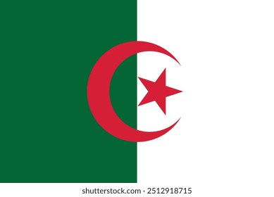 National Flag of Algeria vector design and illustration , National Flag of Algeria 