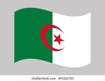National flag of Algeria, vector illustration
