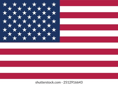 National flag of America vector design and illustration 