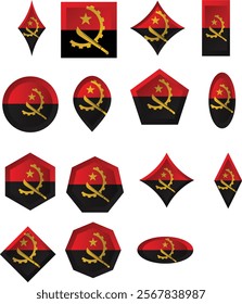 The national flag of Angola came into use when the nation gained independence from Portugal on 11 November 1975.