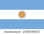 National flag of Argentina. Argentinian flag. Vector Illustration.	
