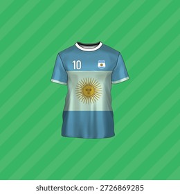 Bandera nacional de Argentina. Bandera argentina. Ilustración vectorial.	