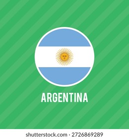 Bandera nacional de Argentina. Bandera argentina. Ilustración vectorial.	