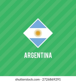 Bandera nacional de Argentina. Bandera argentina. Ilustración vectorial.	