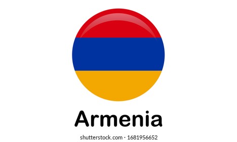 national flag of Armenia in the original colours and proportions