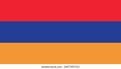 National flag of Armenia. Rectangular flag. Vector illustration
