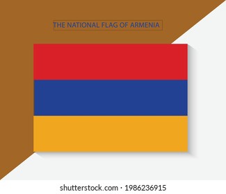 The national flag of  armenia vector design