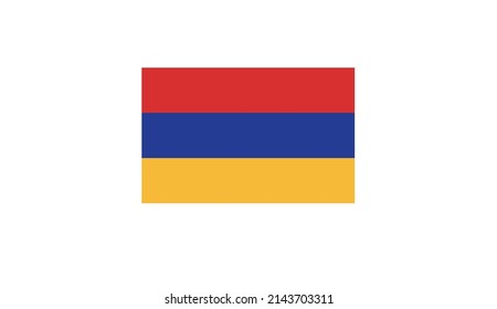 The national Flag of Armenia. Vector Illustrator.
