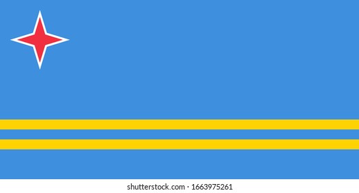 bandera de aruba. fondo vectorial