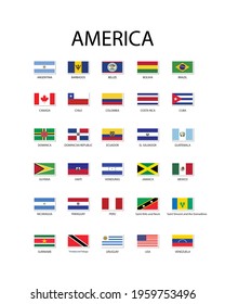 National flag in Asia, Vector rectangles design.