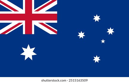 La bandera nacional de Australia. Una ilustración de la bandera australiana.