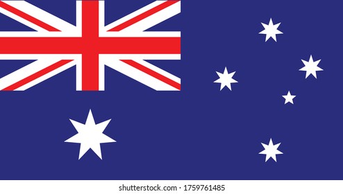 Bandera nacional de Australia. Ilustración vectorial, bandera del vector de Australia. EPS, vector, ilustración.