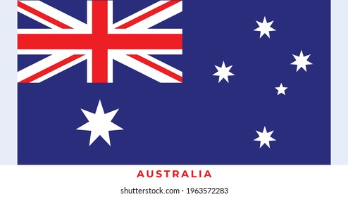 The national flag of Australia. Vector illustration of Australia, Vector of Australia flag.
