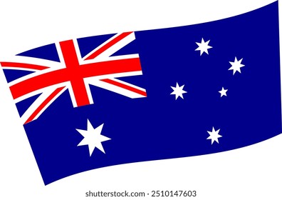 A bandeira nacional da Austrália. Ilustração vetorial com fundo transparente.