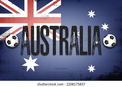National flag of Australia. Vintage background. Grunge texture. Banner design pattern. Vector illustration