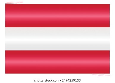 National Flag of Austria. Austrian flag in Rectangle shape. European Country. Austria flags isolated on white background. Editable vector EPS available