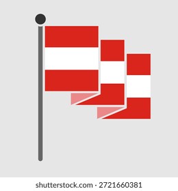 Bandera nacional del diseño de Austria