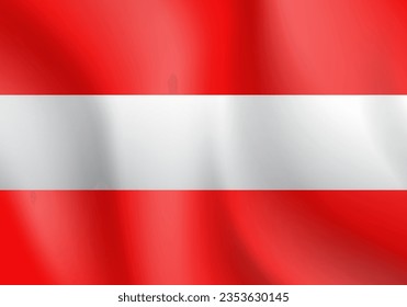 Bandera nacional de Austria. Ilustración vectorial.