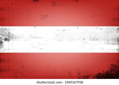 National flag of Austria. Vintage background. Grunge texture. Banner design pattern. Vector illustration