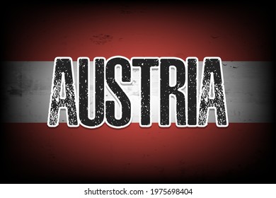 National flag of Austria. Vintage background. Grunge texture. Banner design pattern. Vector illustration