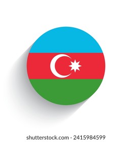 National flag of Azerbaijan icon vector illustration isolated on white background.