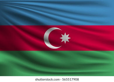 Close Waving Flag Azerbaijan Flag Symbols Stock Photo 1897078996 ...