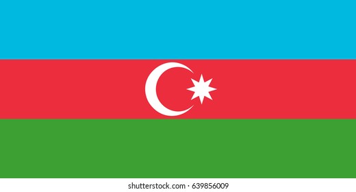 National flag of Azerbaijan. Vector illustration