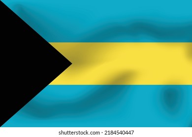 National flag of Bahamas. Realistic pictures flag