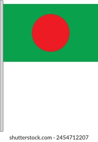 The National Flag of Bangladesh | Circular icon. Standard color. Circular icon. Digital illustration. Computer illustration. Vector illustration. Logo Design Icon 