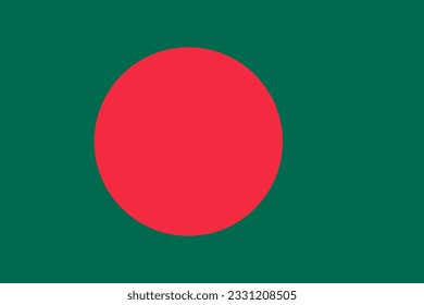 National flag of Bangladesh. Vector illustration.