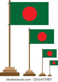 National Flag of Bangladesh with white background