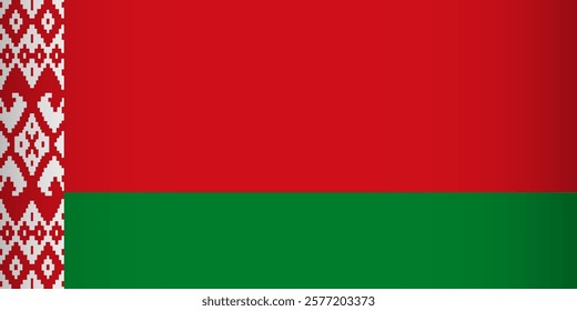 National Flag of Belarus. Vector Element