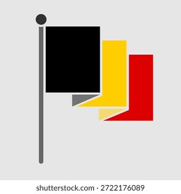 Nationale Flagge von Belgien, Vektordesign